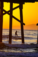 Surfing in Newport Beach