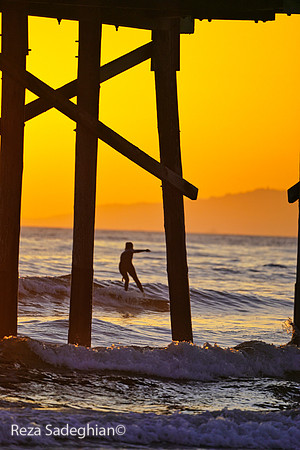 Surfing in Newport Beach